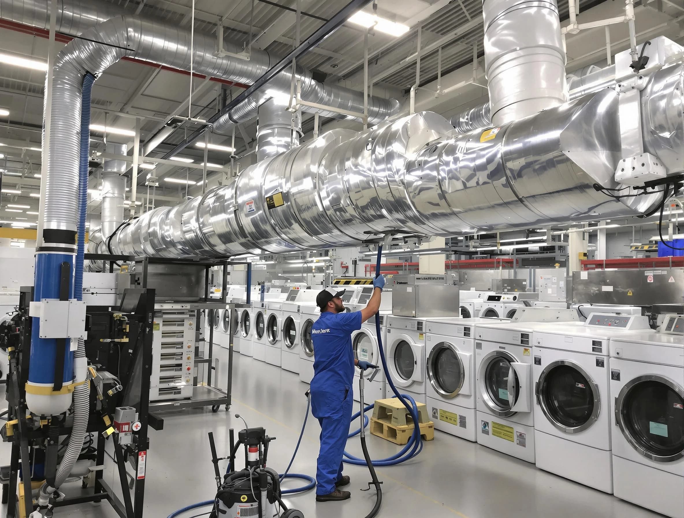 Quincy Dryer Vent Cleaning team performing heavy-duty industrial dryer vent cleaning in Quincy