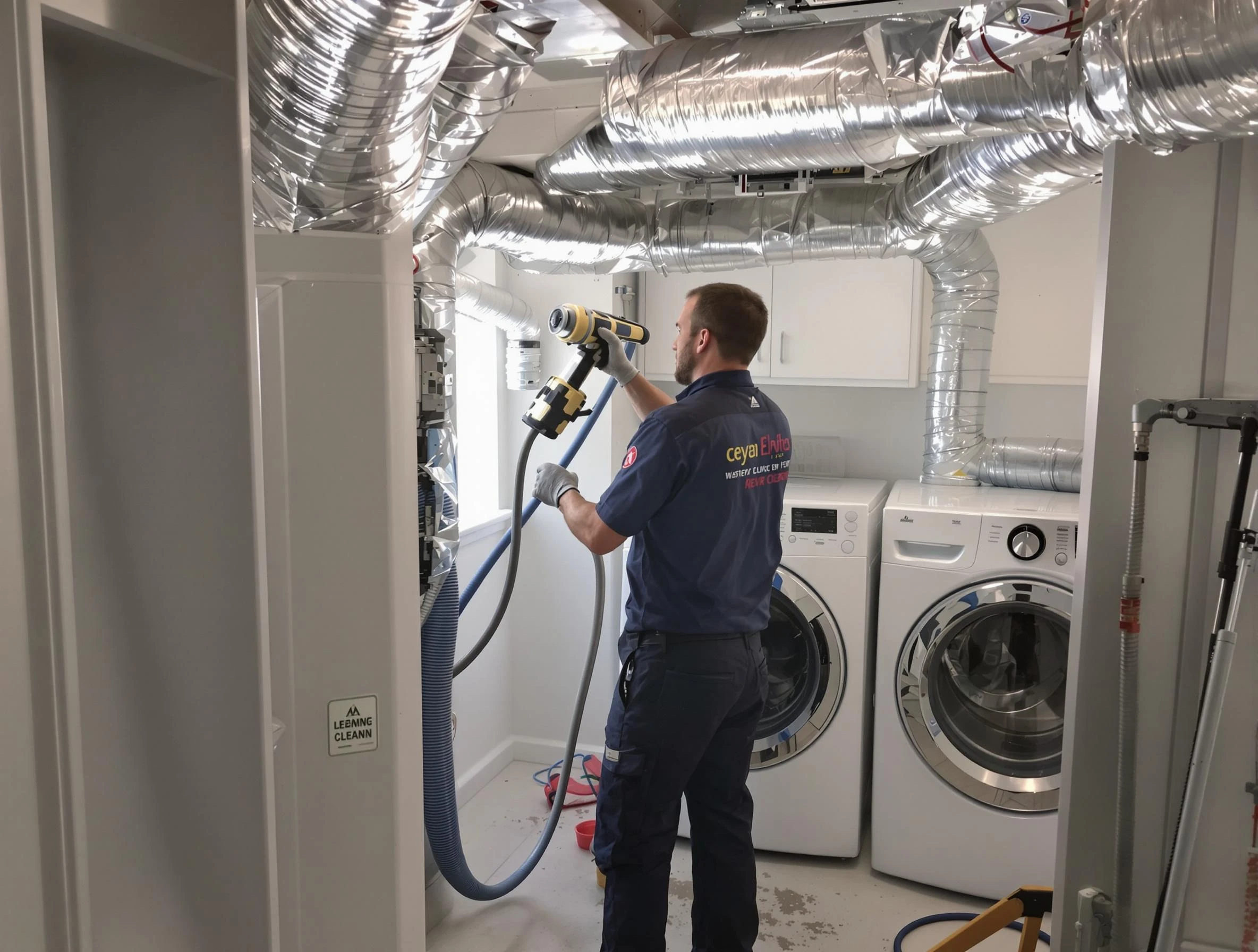 Quincy Dryer Vent Cleaning specialist using advanced equipment for thorough duct cleaning in Quincy